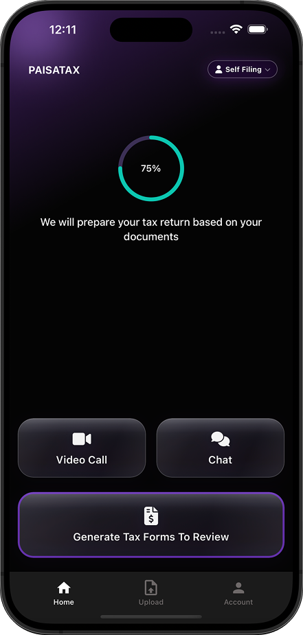 Automatically Processed: We will prepare your tax return based on your documents and personal data